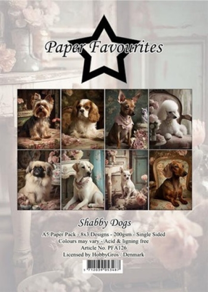 Paper Favourites A5 Shabby Dogs