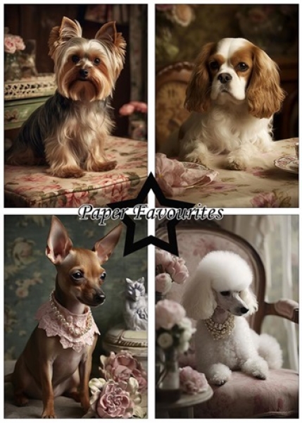 Paper Favourites A5 Shabby Dogs
