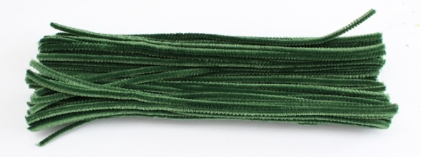 Chenilledraht (Pfeifenputzer) 6mm dunkelgrün