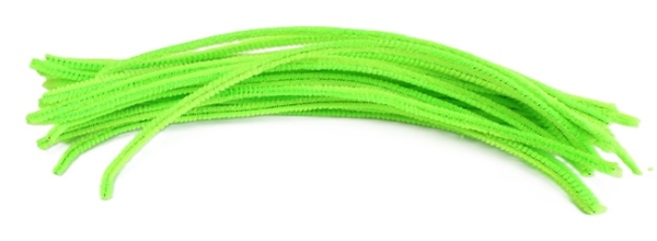 Chenilledraht (Pfeifenputzer) 6mm neongrün