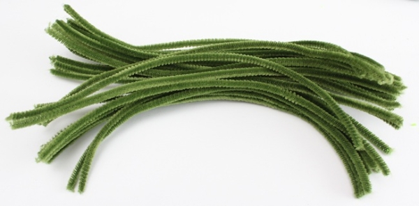 Chenilledraht (Pfeifenputzer) 6mm oliv