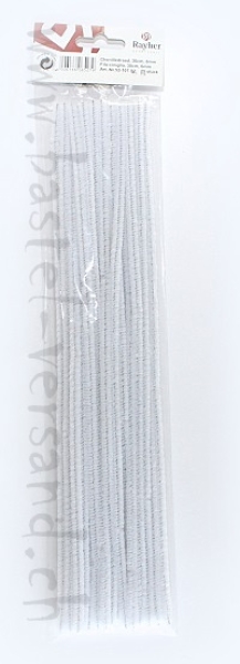 Chenilledraht (Pfeifenputzer) 6mm weiss