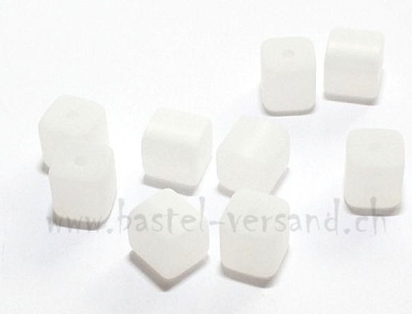Polaris Würfel 8 x 8mm matt weiss