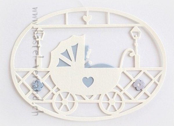 Fensterbild Kinderwagen