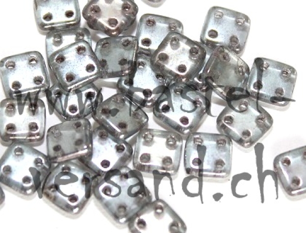 CzechMates QuadraTile 6mm Luster-Transparent amethyst