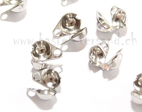 Quetschkalotte 3mm silberfarbig matt