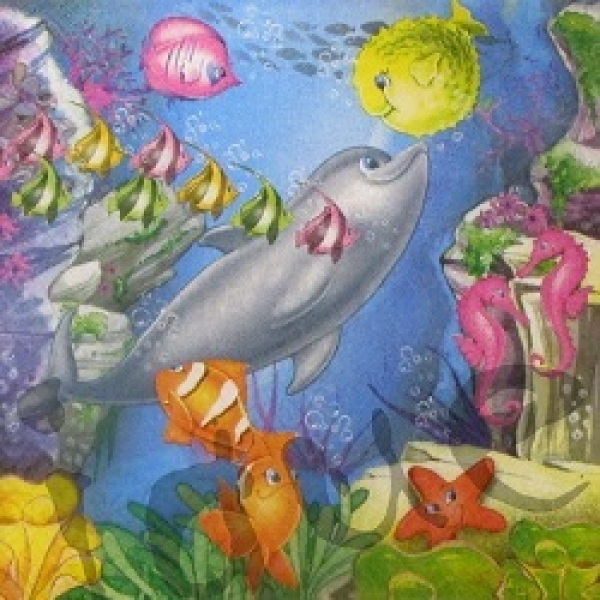 Serviette sea life