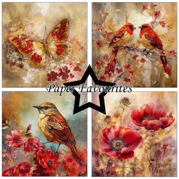 Paper Favourites Red and Gold