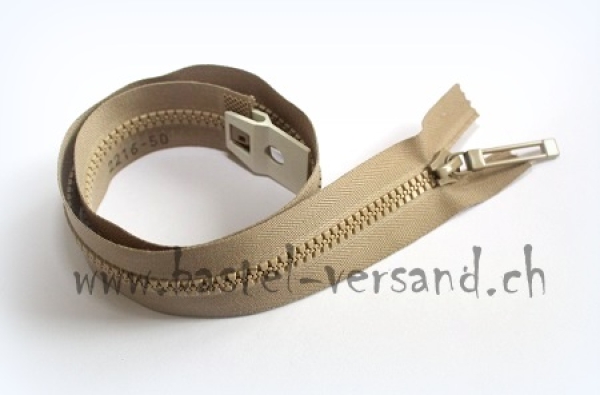 Jacken Reissverschluss 50cm Optilon hellbraun