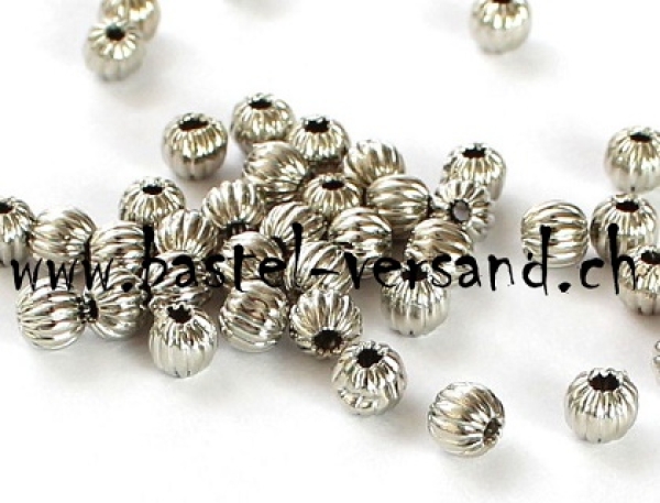 Rillenperle 4mm silber