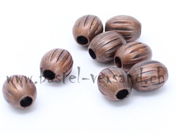 Metallperle olive kupferfarbig