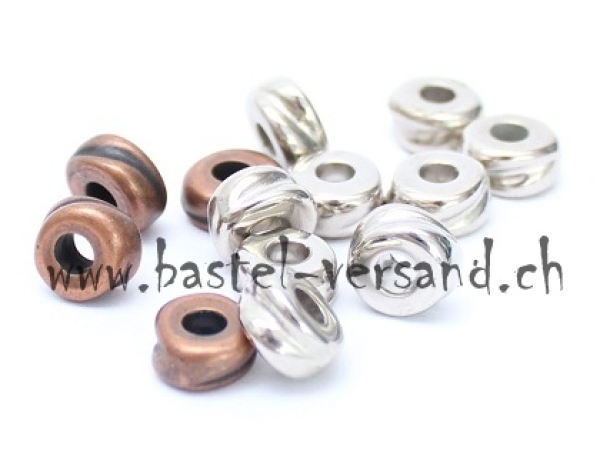 Metallperle Rille kupferfarbig