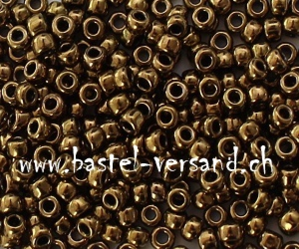 Rocailles-Perlen 11/0 antikgold 330