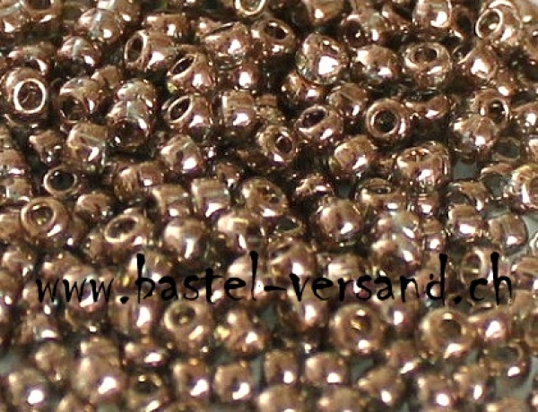 Rocailles-Perlen 9/0 altgold (leicht transparent) 1001