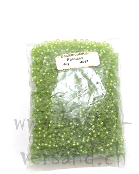 Rocailles-Perlen 9/0 gefrostet silbereinzug grün 4015
