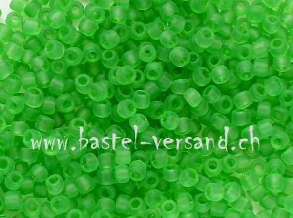 Toho Rocailles-Perlen 9/0 grasgrün gefrostet 545