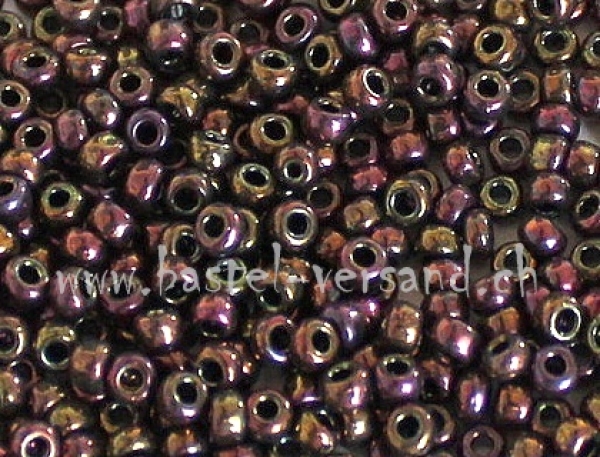 Rocailles-Perlen 9/0 rotgrün 5101