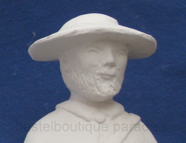 Rohkeramik Schäfer mit Hund