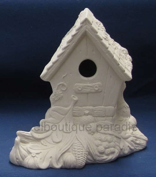 Rohkeramik Vogelhaus Herbst