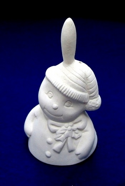 Rohkeramik Glocke Schneemann