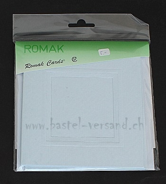 Doppelkarte mit Couvert hellblau