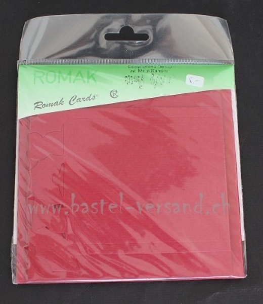 Doppelkarte mit Couvert "Stechpalme" rot