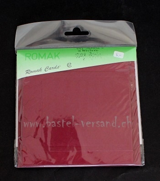 Doppelkarte mit Couvert "Stechpalme" dunkelrot