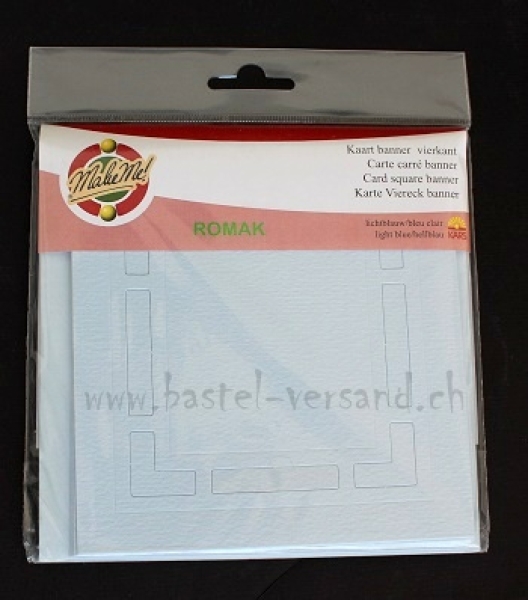 Doppelkarte mit Couvert hellblau