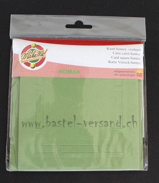 Doppelkarte mit Couvert grün