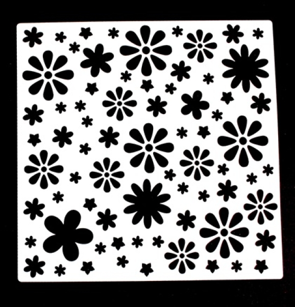 Schablone Blumen 3
