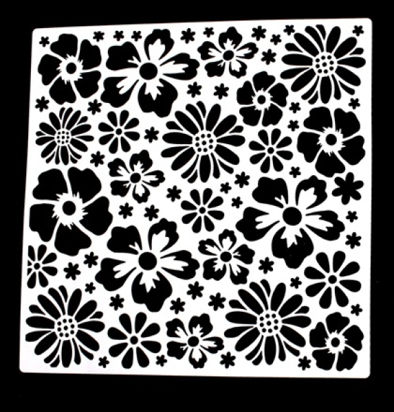 Schablone Blumen 4