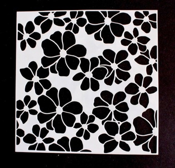Schablone Blumen