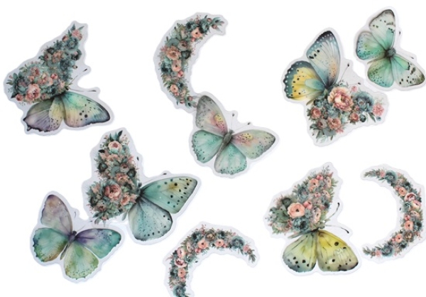 Selbstklebe Schmetterlinge hellgrün