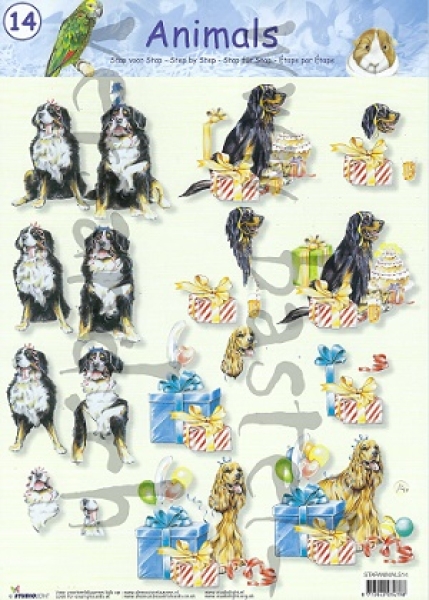 3D Schnittbogen Hunde