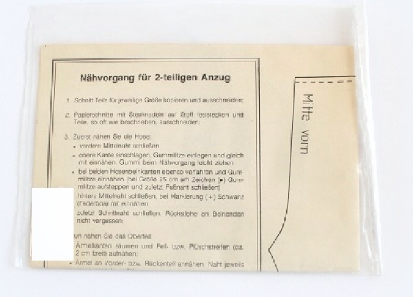 Anleitung und Schnittmuster "Katze"