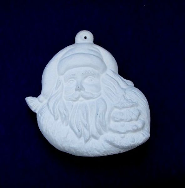 Rohkeramik Nikolauskopf zum hängen "Tanne"