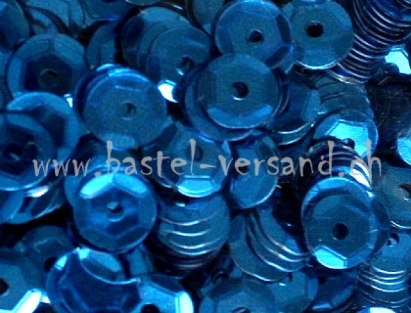 Schüsselpailletten 6mm blau