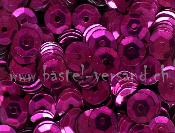 Schüsselpailletten 6mm pink