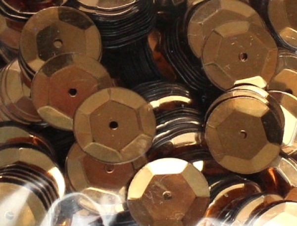 Schüsselpailletten 10mm gold