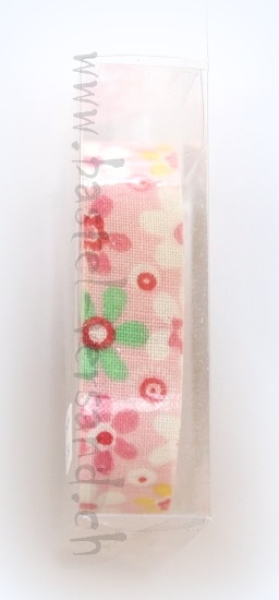 Selbstklebeband aus Stoff 15mm rosa mit Blümchen
