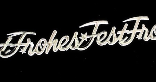 Selbstklebeband Frohes Fest silber