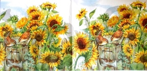 Serviette nosy little birds