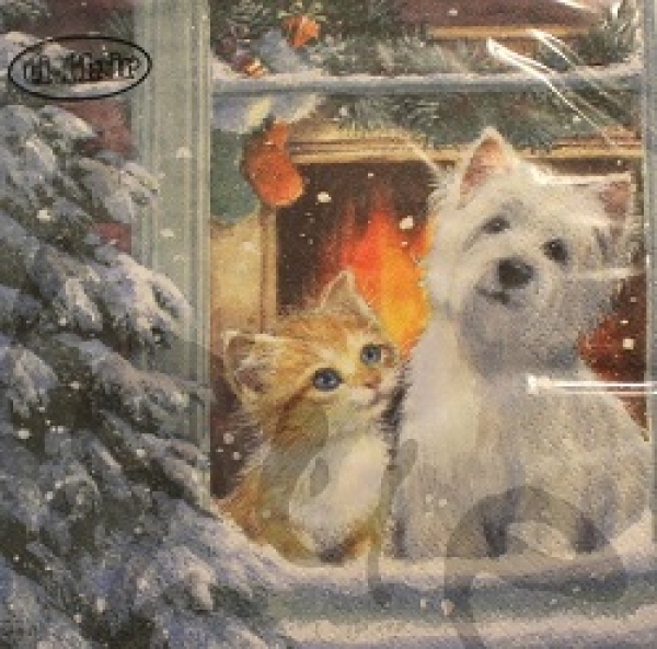 Serviette westie & kittin