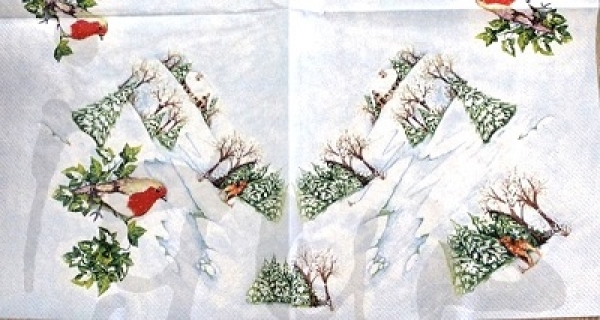 Serviette wintervogel
