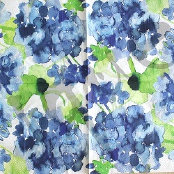 Serviette blume blau