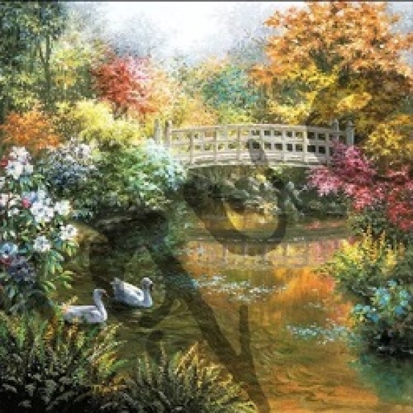 Serviette white swans