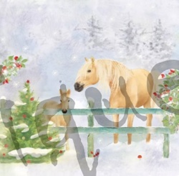 Serviette christmas horses