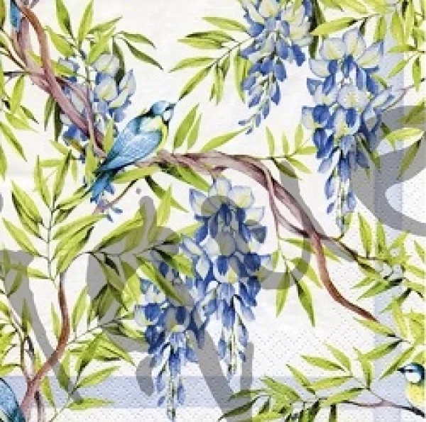 Serviette wisteria blau