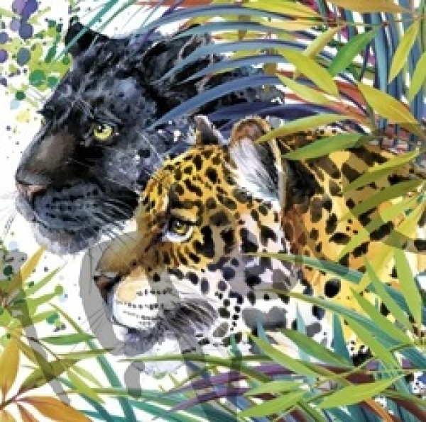 Serviette wild cats fantasy