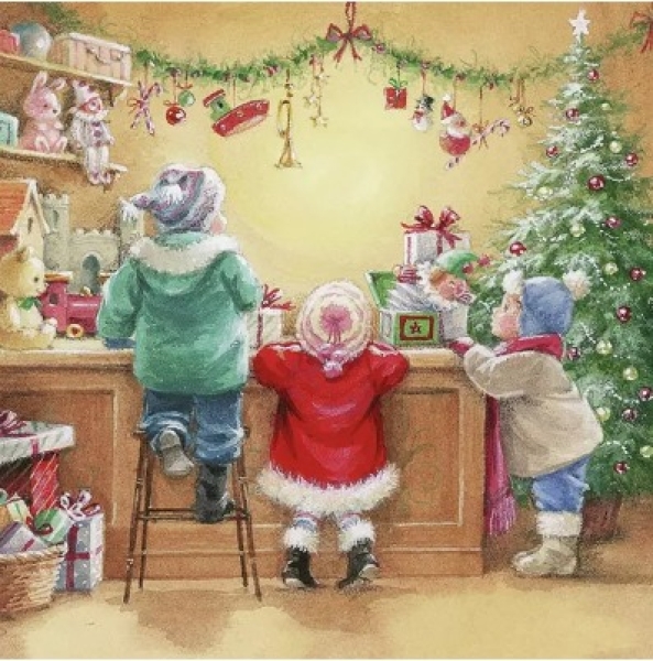 Serviette children in toy store